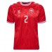 Camiseta Dinamarca Joachim Andersen #2 Primera Equipación Replica Eurocopa 2024 mangas cortas